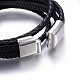 Bracelets en cordon de cuir BJEW-G603-33P-3