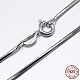 Collares de cadena de serpiente de plata esterlina chapada en rodio X-NJEW-M153-15A-20-3