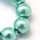 Backen gemalt pearlized Glasperlen runden Perle Stränge HY-Q003-4mm-32-3