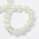 Chapelets de perle ronde en verre craquelé transparent peint X-DGLA-Q018-6mm-01-3