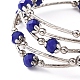 Fashion Glass Beads Wrap Bracelets BJEW-JB04989-01-3