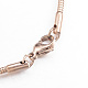 Casual Style 304 Stainless Steel Snake Chain Choker Necklaces STAS-O037-05RG-2