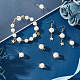 CHGCRAFT 16Pcs 4 Style Pearl Charms Natural Cultured Freshwater Pearl Pendants Link Charms with Brass Beads and Copper Wire for DIY Earring Bracelet Jewelry Making FIND-CA0004-15-4