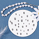 Benecreat 80 pièces 4 tailles de véritables perles d'espacement plaquées platine KK-BC0008-89-5