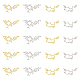 Dicosmétique 32 pièces 2 styles liens de structure moléculaire creuse connecteur en nid d'abeille breloques carte dorée connecteur en acier inoxydable pendentifs vierges à lunette arrière ouverte pour la fabrication de bijoux STAS-DC0013-83-1