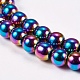 Electroplate Non-magnetic Synthetic Hematite Beads Strands G-J169A-6mm-05-3