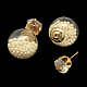 Women's Double Sided Glass Ball Stud Earrings EJEW-R104-07M-1