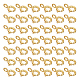 DICOSMETIC 40Pcs Spring Ring Clasps Brass Jewelry Clasp Real 14K Gold Plated Open Round Clasps Connectors with 1.6mm Loops for Necklace Bracelet DIY Jewelry Making KK-DC0001-54-1