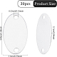 BENECREAT 30 Pack Oval Aluminum Blank Tags with 2 Holes FIND-BC0002-57-2