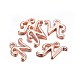 Rose Gold Plated Alloy Letter Pendants PALLOY-P097-05-N-2