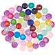 PandaHall 1 Box (about 360pcs) 24 Color 10mm Transparent Frosted Glass Beads Tiny Crystal Glass Round Loose Spacer Beads for Jewelry Making GLAA-PH0006-01-10mm-5