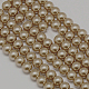 Fili di perle rotonde di perle di vetro tinto ecologico HY-A002-10mm-RB067-1