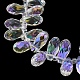 Chapelets de perles en verre électroplaqué&nbsp;EGLA-B006-01A-FR03-3