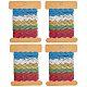 Cinta de ajuste de flecos ondulados de poliéster de 6 colores de 6 yarda OCOR-WH0080-44B-1