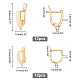 PandaHall Elite 24Pcs 2 Style Brass Hoop Earring Findings FIND-PH0008-64-2