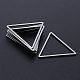 Anillos de enlace de 201 acero inoxidable, Corte con laser, triángulo, color acero inoxidable, 20x23x1mm, tamaño interno: 17x19.5 mm