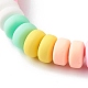 Handmade Polymer Clay Beads Stretch Bracelets for Kids BJEW-JB06487-01-5