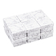 BENECREAT 12 Pack Marble White Square Cardboard Jewellery Pendant Boxes 8.7x8.9x5.2cm Bracelet Bangle Jewelry Gift Boxes with Sponge Insert for Chrismas CBOX-BC0001-34D-4