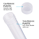 クリアメスチューブプラスチックビーズ容器  ふた付き  透明  9.5x1.95cm  容量：約10ミリリットル CON-BC0005-26-4