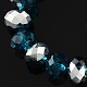 Chapelets de perles en verre électroplaqué X-GR6MMY-25S-1