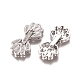 Brass Micro Pave Clear Cubic Zirconia Fold Over Clasps ZIRC-I038-34P-1