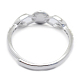 Componentes del anillo de dedo de plata de ley 925 ajustables STER-P041-22-4