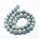 Brins de perles d'amazonite de fleurs naturelles X-G-O164-02-8mm-2