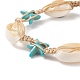 Bracelet en perles tressées en forme d'étoile de mer BJEW-TA00195-5