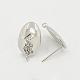 Brass Stud Earring Findings KK-B380-N-1