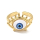 Акриловое кольцо-манжета с конским глазом RJEW-B042-04G-03-2