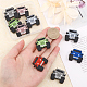 CHGCRAFT 12Pcs 6Colors Off Road Vehicle Shape Silicone Beads for DIY Necklaces Bracelet Keychain Making Handmade Crafts SIL-CA0001-81-3