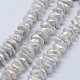 Hebras de perlas keshi de perlas barrocas naturales PEAR-K004-39-3