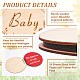 FINGERINSPIRE Baby Shower Guest Book 25cm Diameter Wooden Round Guestbook Alternatives Handmade Memory Picture Book with 20 Sheets Beige Baby Growth DIY Binder Photo Album for Girl Boy Gift for Mom DIY-WH0349-113B-4