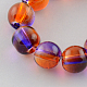 Spray Painted Transparent Glass Bead Strands DGLA-R023-12mm-M-2