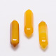 Dyed Faceted Natural Yellow Agate Point Beads for Wire Wrapped Pendants Making G-K003-35mm-06-1