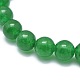 Pulseras elásticas naturales de jade con cuentas de jade X-BJEW-K212-C-013-3