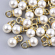 Colgantes de perlas de imitación de plástico abs de alto brillo X-RB-T011-01A-G-1