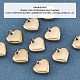 Unicraftale 10 Stück goldenes Edelstahl-Herz mit Wort „Mama“-Anhänger STAS-UN0039-85-5