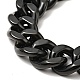 304 Stainless Steel Curb Chain Bracelet with Wolf Clasp for Men Women BJEW-E009-17EB-5