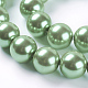 Hebras redondas de perlas de vidrio teñido ecológico HY-A002-14mm-RB008N-3