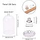 PandaHall Elite 20 Sets Clear Glass Bottle Pendant Makings Sets with Silver Brass Pendant Bails and Drop Glass Cover For Jewelry Pendant Making DIY-PH0025-05-2