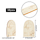 木製の妖精のドアの装飾  アンティークホワイト  9.9x6.75x0.2~0.3cm WOOD-NB0001-64B-3