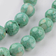 Dyed Natural Fossil Beads Strands G-E328-6mm-23-2