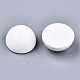 Spray Painted White Wood Cabochons WOOD-TAC0001-23B-3