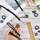 GORGECRAFT 42PCS Anti-Lost Necklace Lanyard Set Including 6PCS Anti-Loss Pendant Strap String Holder with 36PCS Black Silicone Rubber Rings for Office Key Chains Outdoor Activities DIY-GF0008-05-3