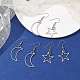 3 Pairs 3 Style Alloy Dangle Earrings Set EJEW-JE05552-3