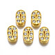 Golden Plated Alloy Slide Charms PALLOY-WH0065-28J-G-1