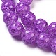 Spray Painted Crackle Glass Beads Strands CCG-Q001-16mm-12-3