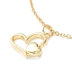 Ожерелье с кулоном в форме сердца из прозрачного кубического циркония NJEW-O125-04G-2