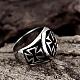 Cross 316L Surgical Stainless Steel Signet Rings for Men RJEW-BB01131-9-3